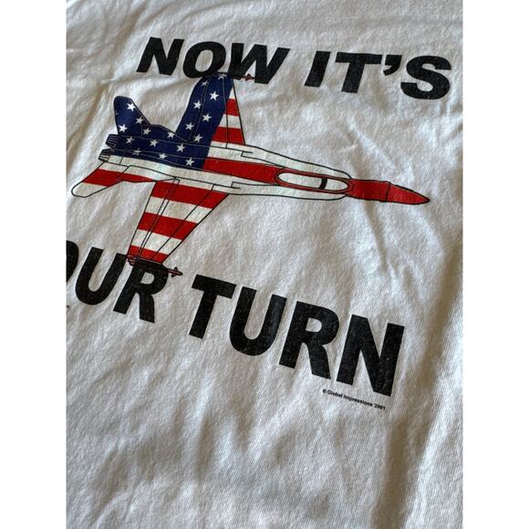 VTG 2001 US Air Force Military Americana 911 Anti Terrorist M Anvil Wht T-shirt - Picture 3 of 6
